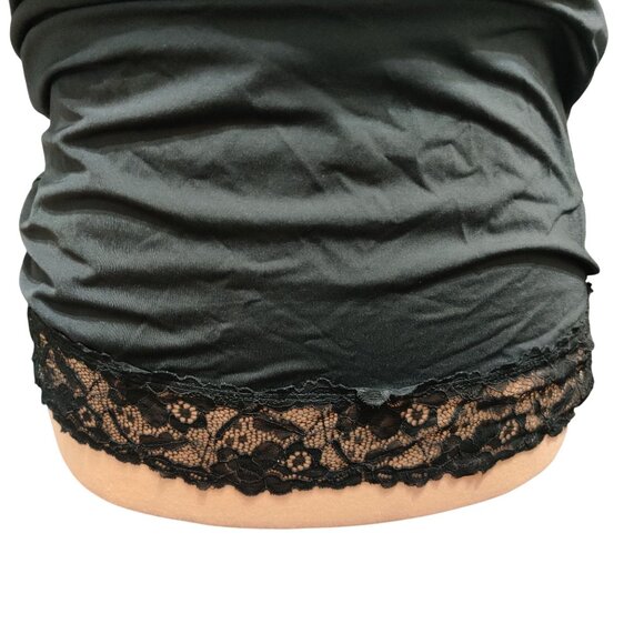 Maurices L Womens Black Camisole Tank Top Lace Trim Adjustable Straps Layering - Picture 7 of 12